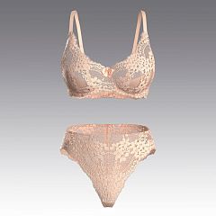 Комплект из кружева Peach Fuzz 2993.16.21 ARDI персиковый