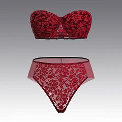 Комплект с балконетом из кружева 2994.18.21 ARDI красный