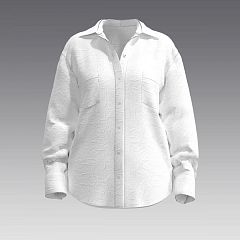 Рубашка из вареного хлопка "креш" 2962.54 ARDI белый