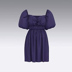 Платье из хлопка с объемными рукавами 2932.47 ARDI чернильный