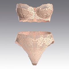 Комплект с балконетом из кружева Peach Fuzz 2993.18.21 ARDI персиковый