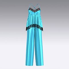 Пижама из шелка и кружева 2946.52 ARDI голубой
