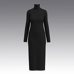 Платье из трикотажа в рубчик 2937.48 ARDI черный