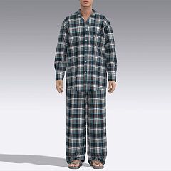 Мужская пижама из фланели в клетку 7001.52 ARDI коричневый